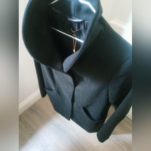 Quince Italian Wool Cocoon Coat. Black. XS. Perfect Condition. - Picture 8 of 17